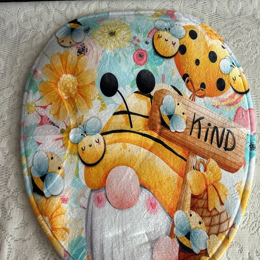 Be Kind Gnome Bathroom Mats and Seat Cover